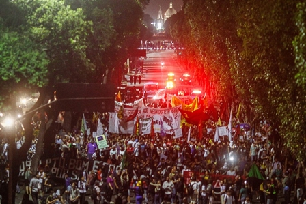 Protestzug in Rio